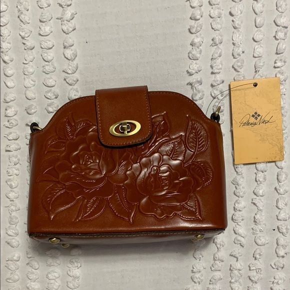 Patricia Nash Vintage Vegetable Tan Rose Tooled Collection Shoulder Bag NWT main image 9